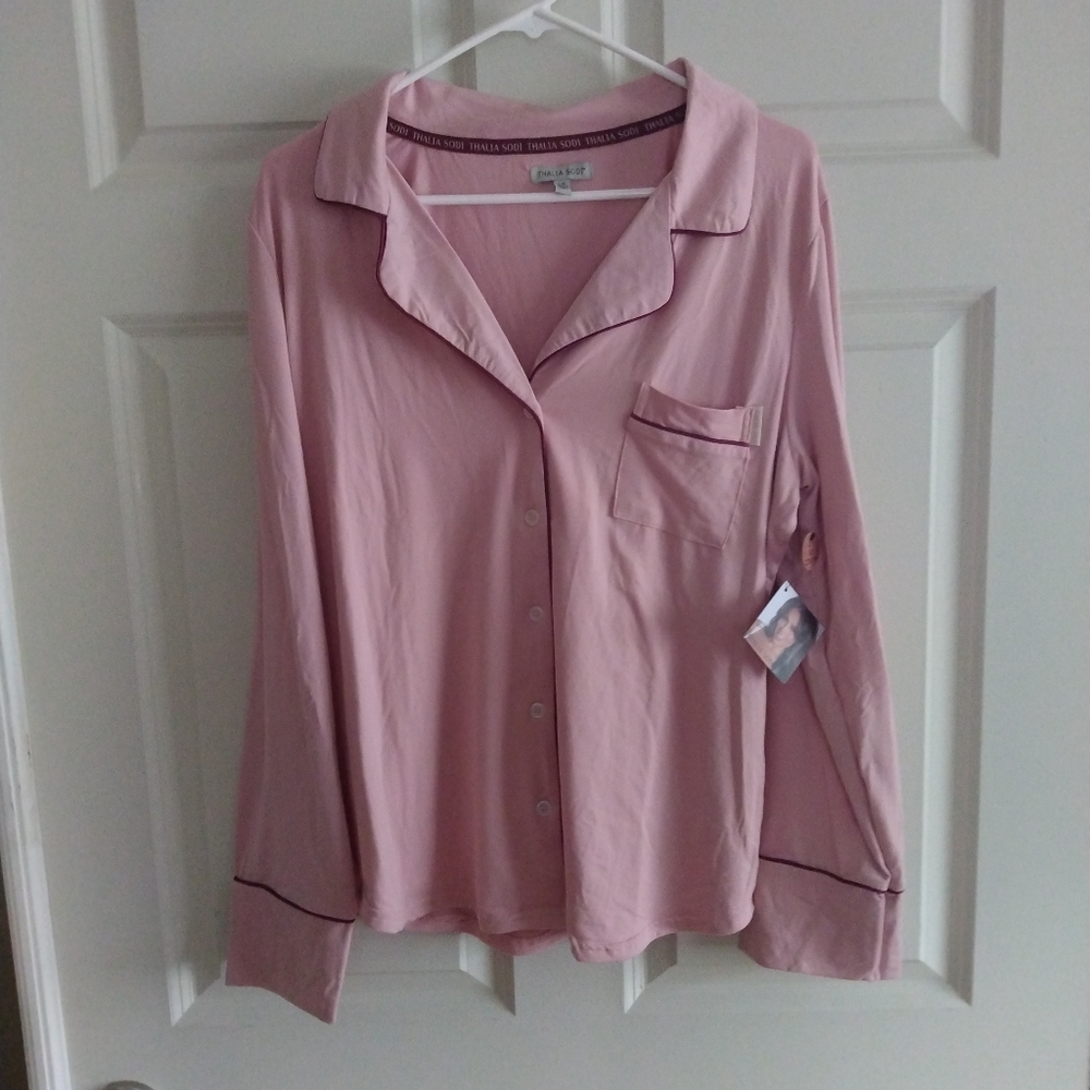Thalia Sodi 2 piece soft rose pink pajama set